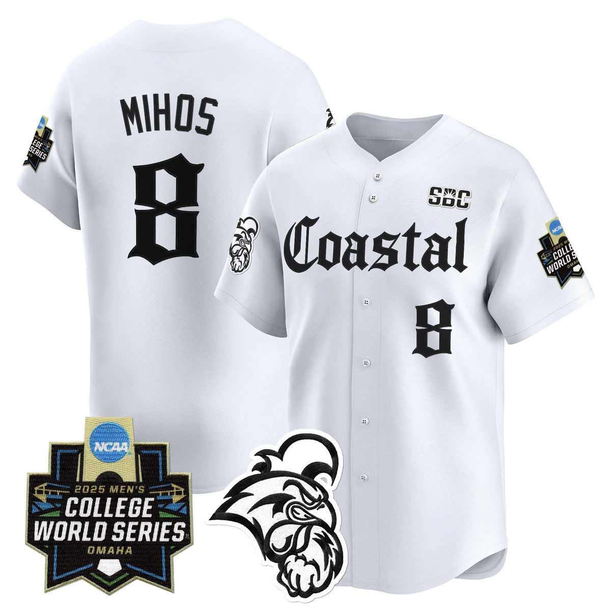Men's Coastal Carolina Chanticleers 2025 World Series 'Gothic Coastline Edition' Vapor Premier Limited Jersey - All Stitched