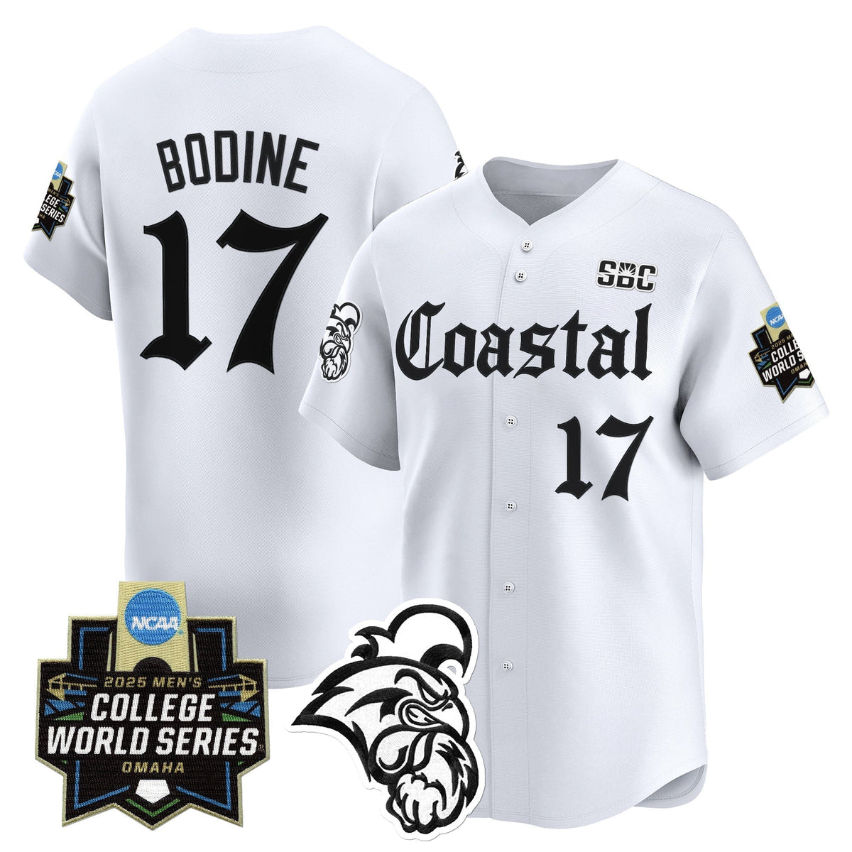 Men's Coastal Carolina Chanticleers 2025 World Series 'Gothic Coastline Edition' Vapor Premier Limited Jersey - All Stitched
