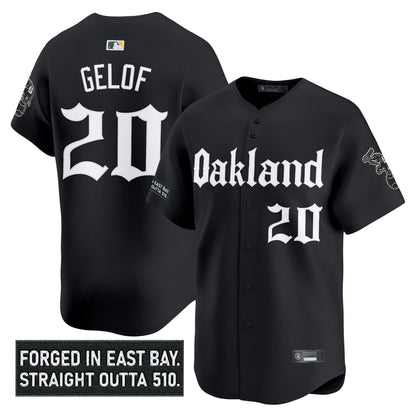 Men's Oakland Athletics 'Gothic East Bay Edition' Vapor Premier Limited Jersey - All Stitched