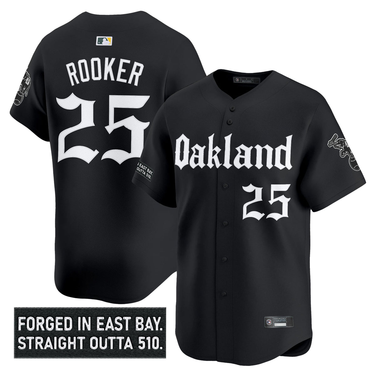 Men's Oakland Athletics 'Gothic East Bay Edition' Vapor Premier Limited Jersey - All Stitched
