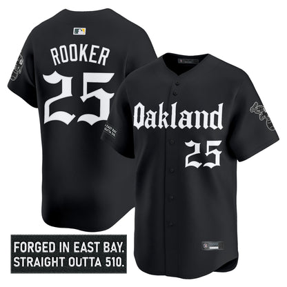 Men's Oakland Athletics 'Gothic East Bay Edition' Vapor Premier Limited Jersey - All Stitched