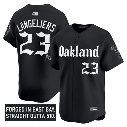 Men's Oakland Athletics 'Gothic East Bay Edition' Vapor Premier Limited Jersey - All Stitched