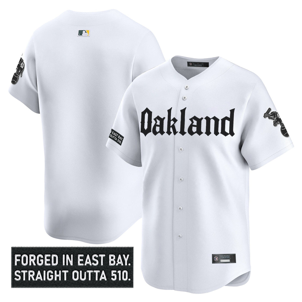 Men's Oakland Athletics 'Gothic East Bay Edition' Vapor Premier Limited Jersey - All Stitched