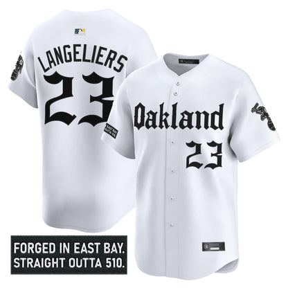 Men's Oakland Athletics 'Gothic East Bay Edition' Vapor Premier Limited Jersey - All Stitched