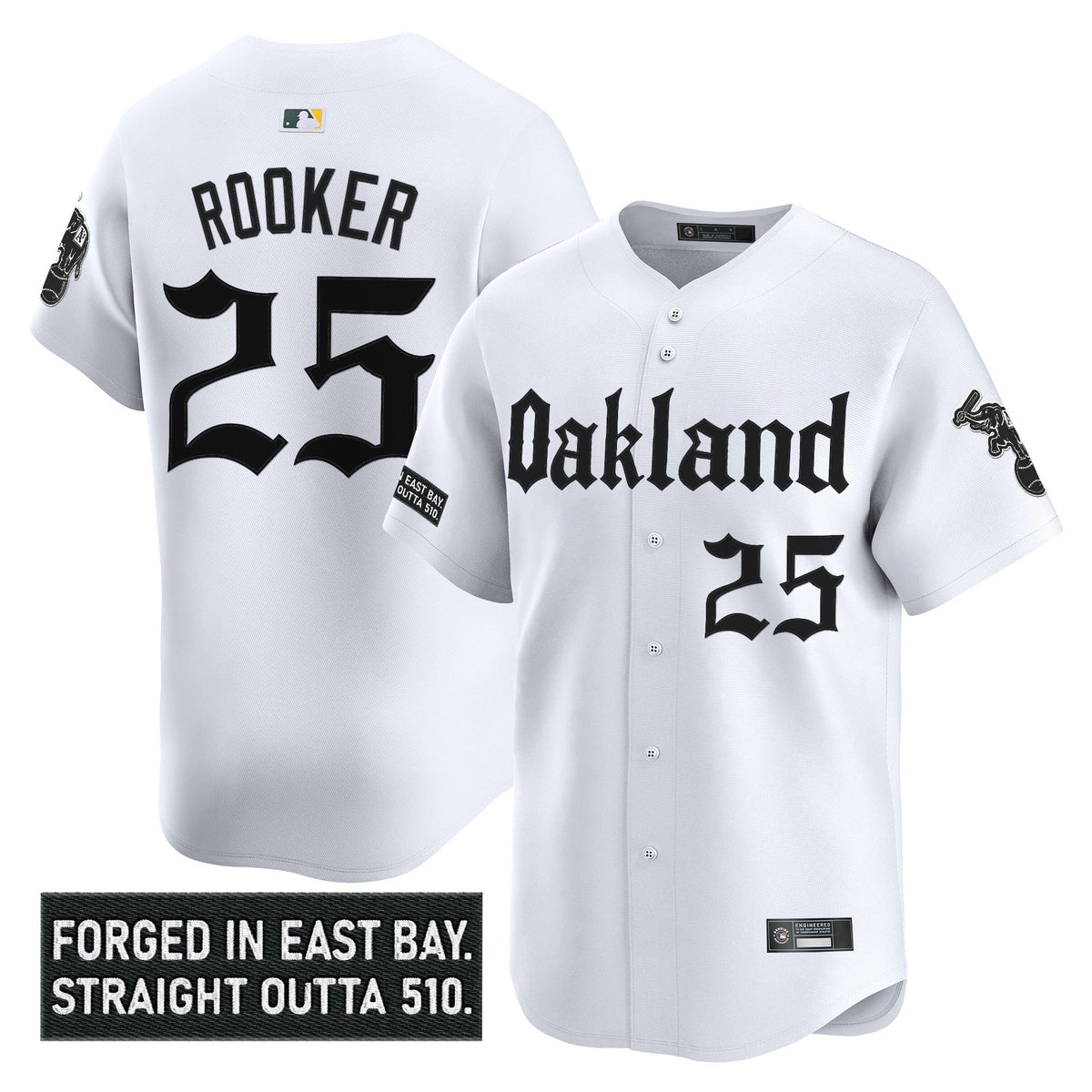 Men's Oakland Athletics 'Gothic East Bay Edition' Vapor Premier Limited Jersey - All Stitched
