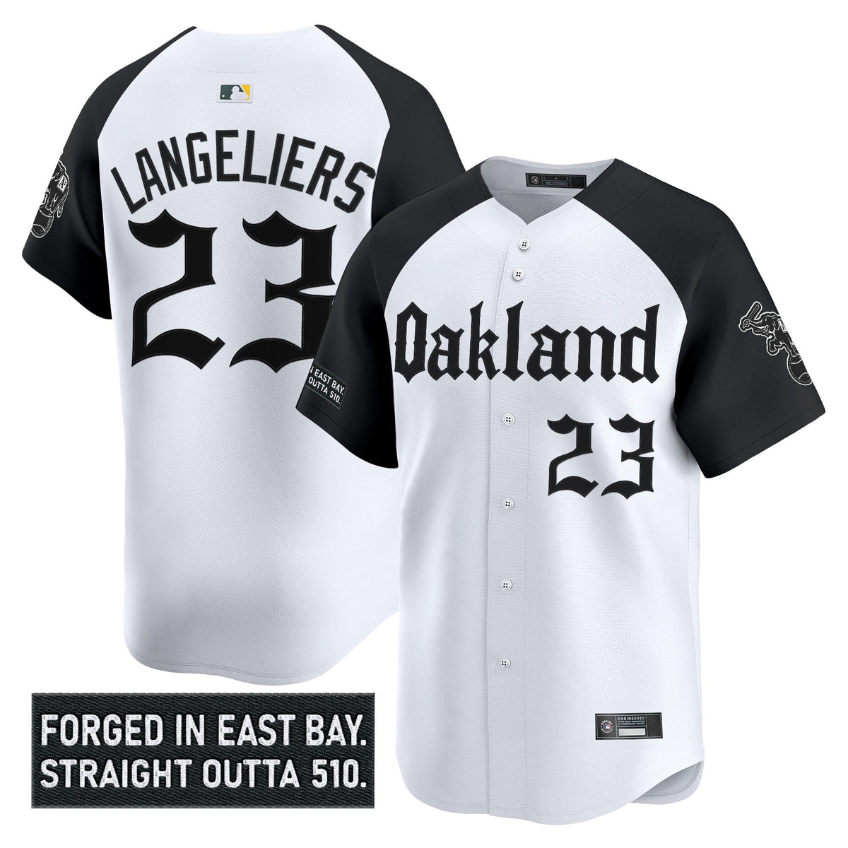 Men's Oakland Athletics 'Gothic East Bay Edition' Vapor Premier Limited Jersey - All Stitched