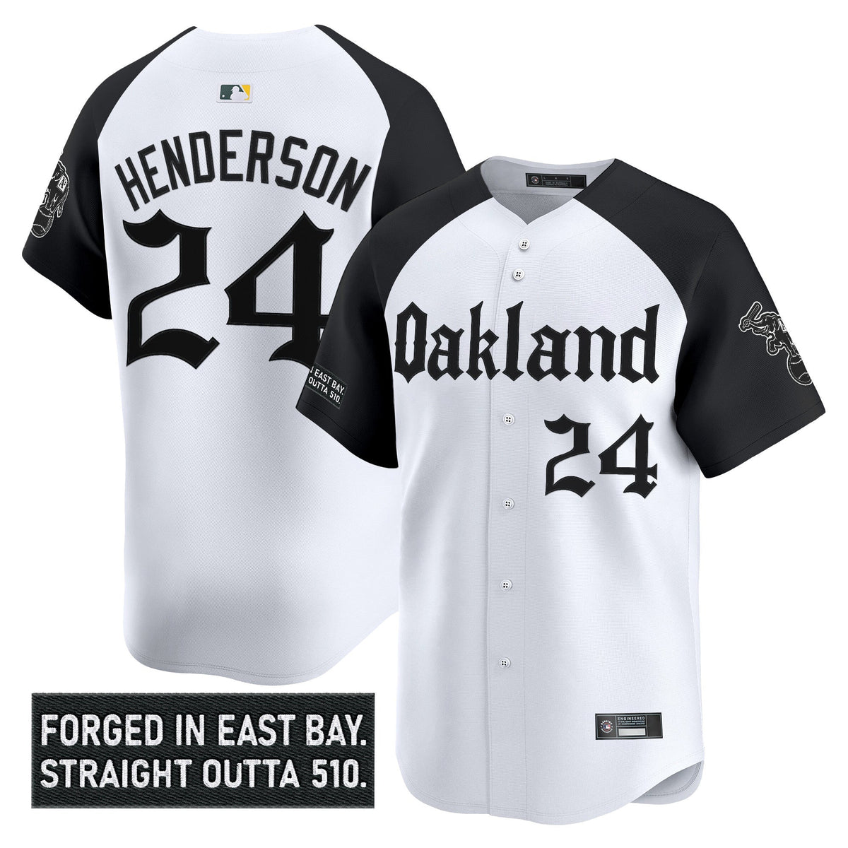 Men's Oakland Athletics 'Gothic East Bay Edition' Vapor Premier Limited Jersey - All Stitched