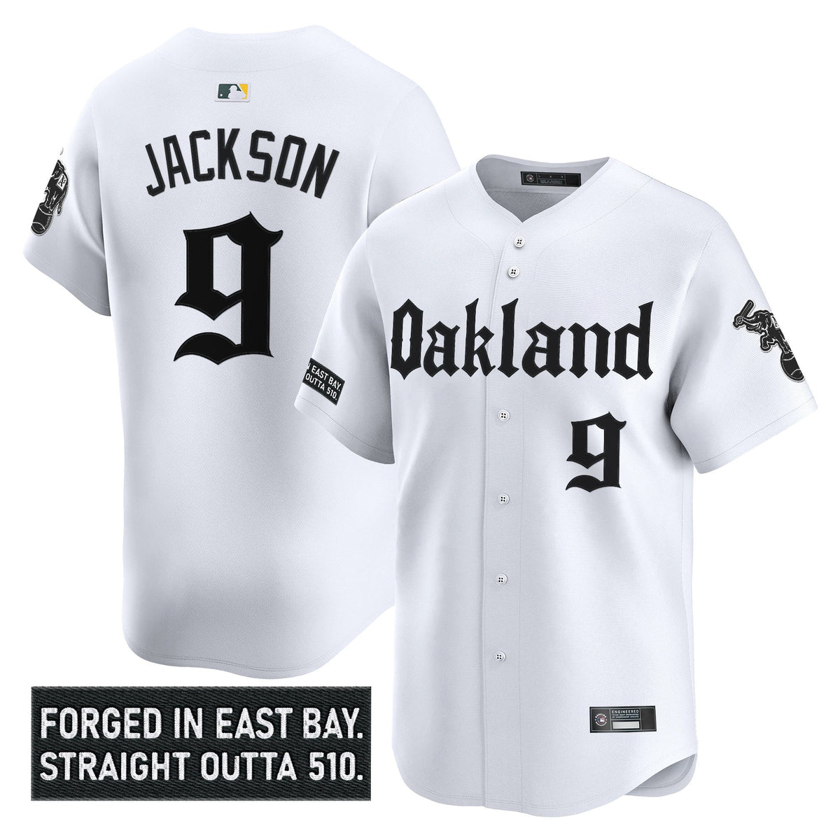 Men's Oakland Athletics 'Gothic East Bay Edition' Vapor Premier Limited Jersey - All Stitched