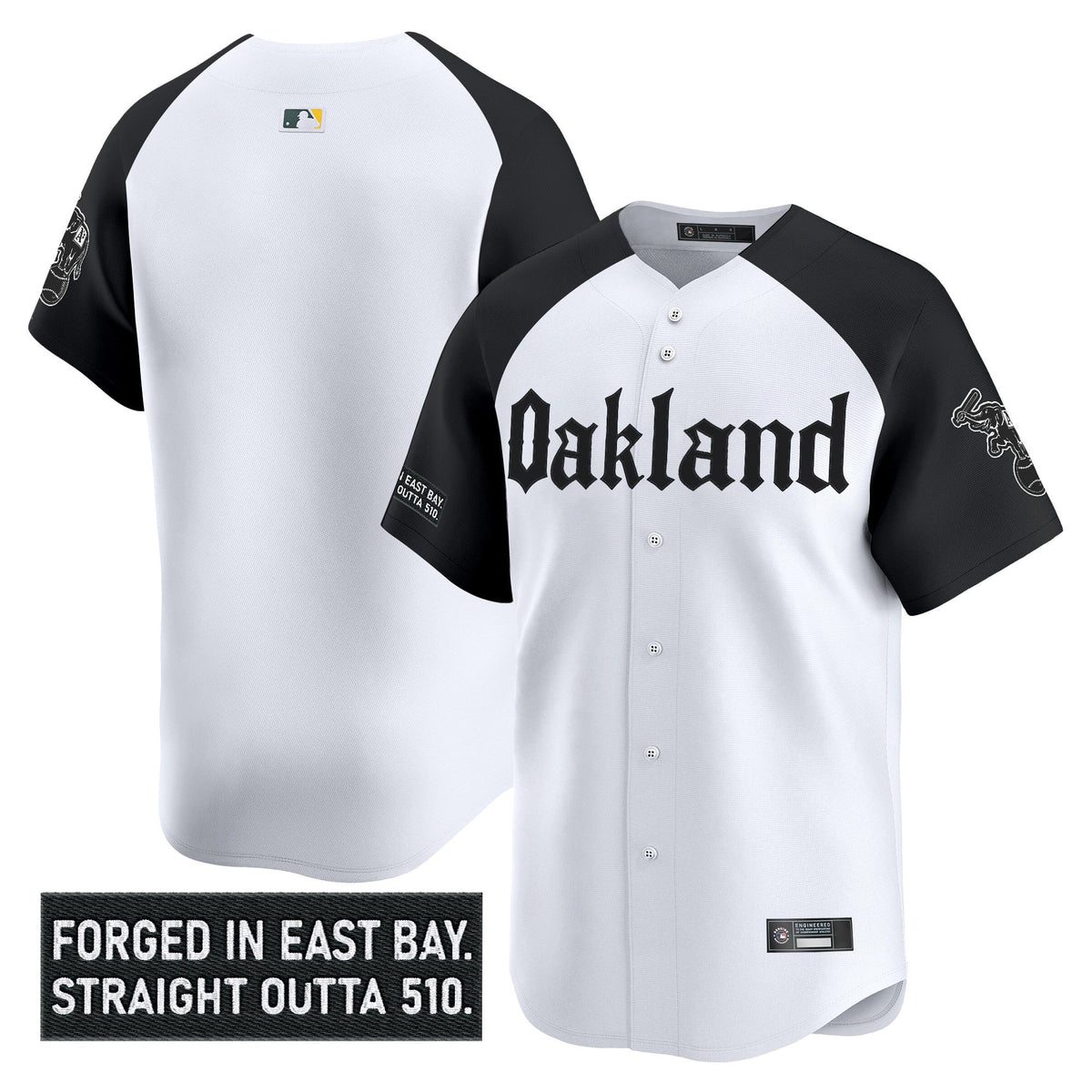 Men's Oakland Athletics 'Gothic East Bay Edition' Vapor Premier Limited Jersey - All Stitched