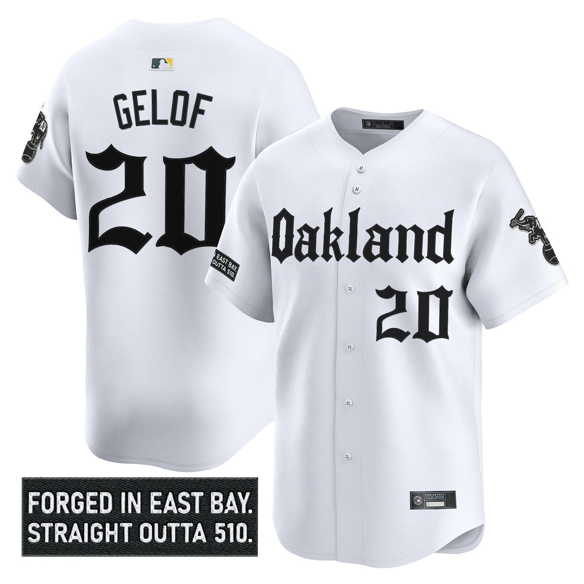 Men's Oakland Athletics 'Gothic East Bay Edition' Vapor Premier Limited Jersey - All Stitched