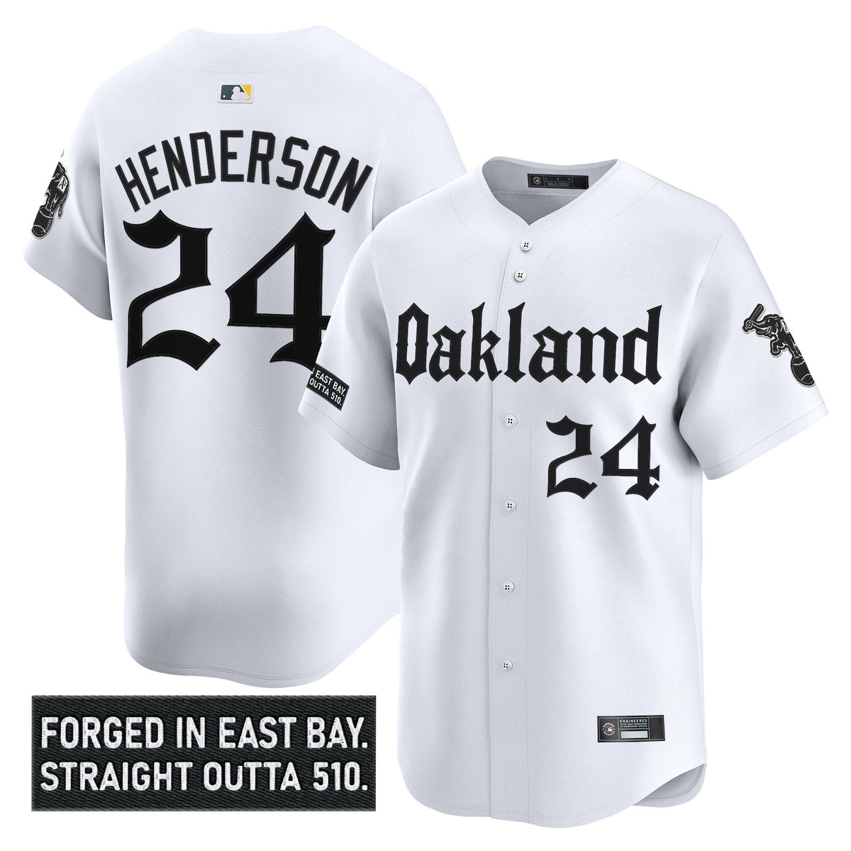 Men's Oakland Athletics 'Gothic East Bay Edition' Vapor Premier Limited Jersey - All Stitched