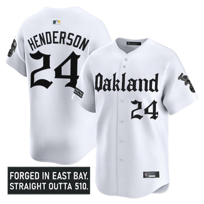 Men's Oakland Athletics 'Gothic East Bay Edition' Vapor Premier Limited Jersey - All Stitched