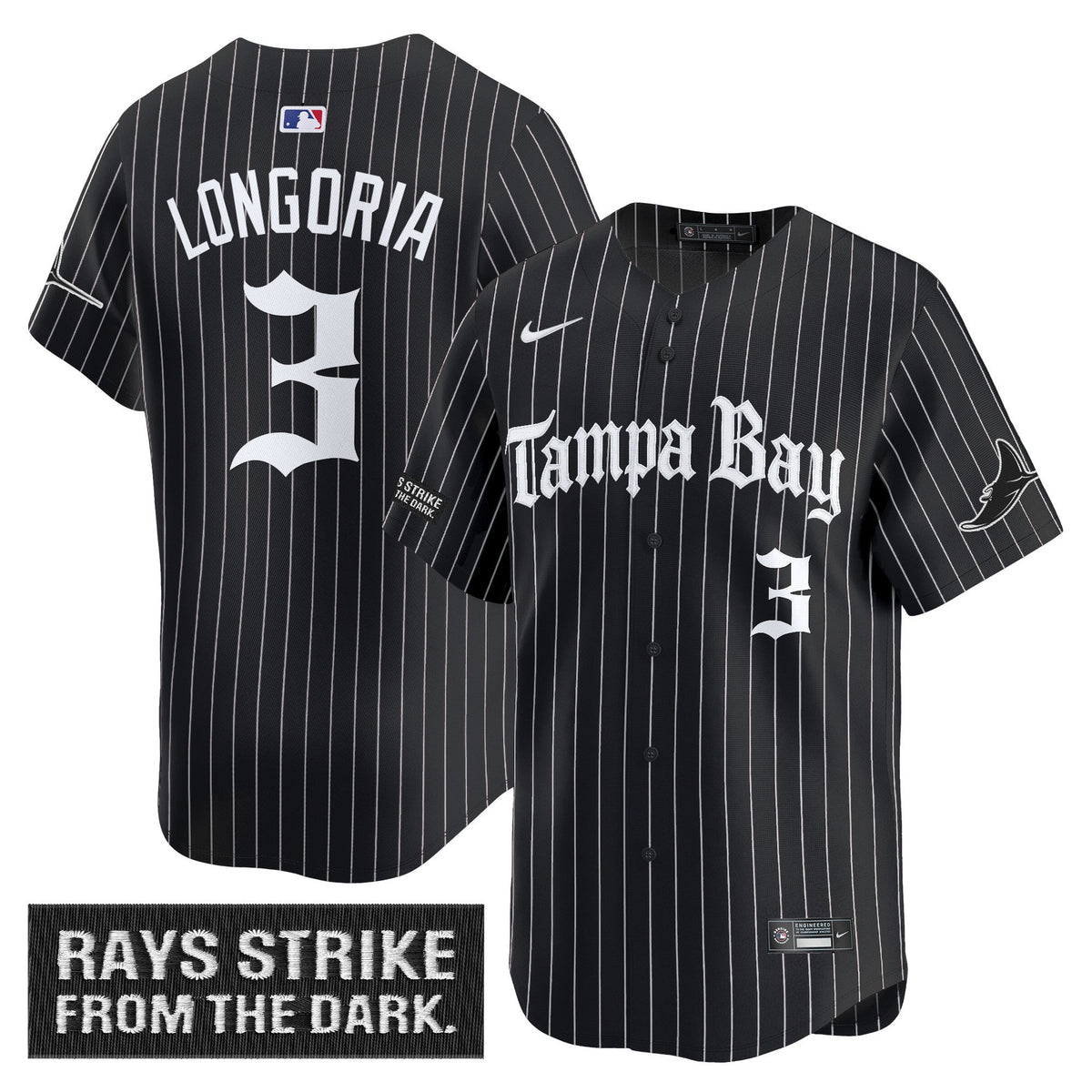 Men's Tampa Bay Rays 'Gothic Deepwater Edition' Vapor Premier Limited Jersey - All Stitched