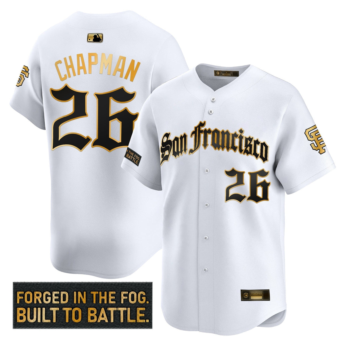 Men's San Francisco Giants 'Gothic Fog Edition' Gold Vapor Premier Limited Jersey - All Stitched