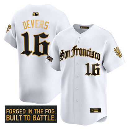 Men's San Francisco Giants 'Gothic Fog Edition' Gold Vapor Premier Limited Jersey - All Stitched