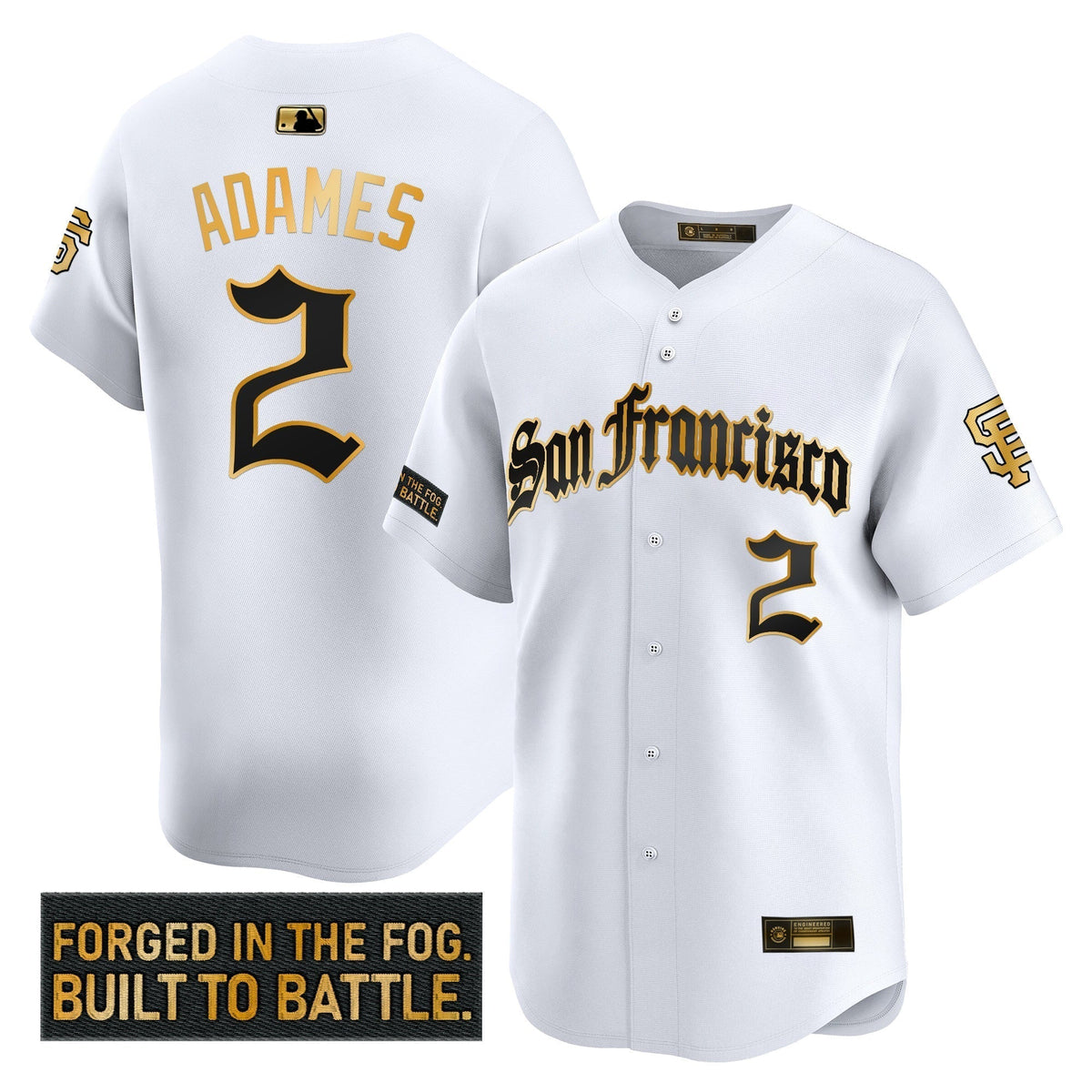 Men's San Francisco Giants 'Gothic Fog Edition' Gold Vapor Premier Limited Jersey - All Stitched
