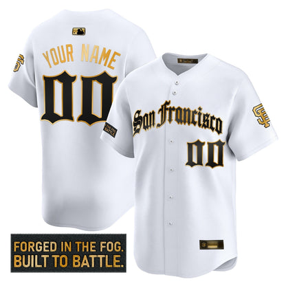 San Francisco Giants 'Gothic Fog Edition' Gold Vapor Premier Limited Custom Jersey - All Stitched