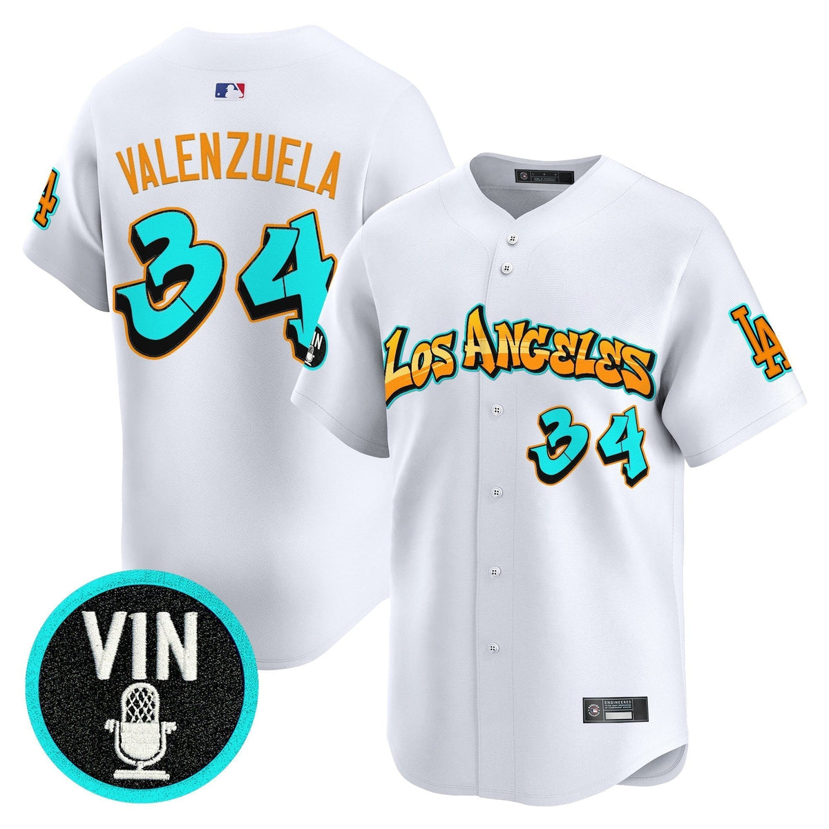 Men's Los Angeles Dodgers 'Graffiti Street Style Edition' Vapor Premier Limited Jersey - All Stitched