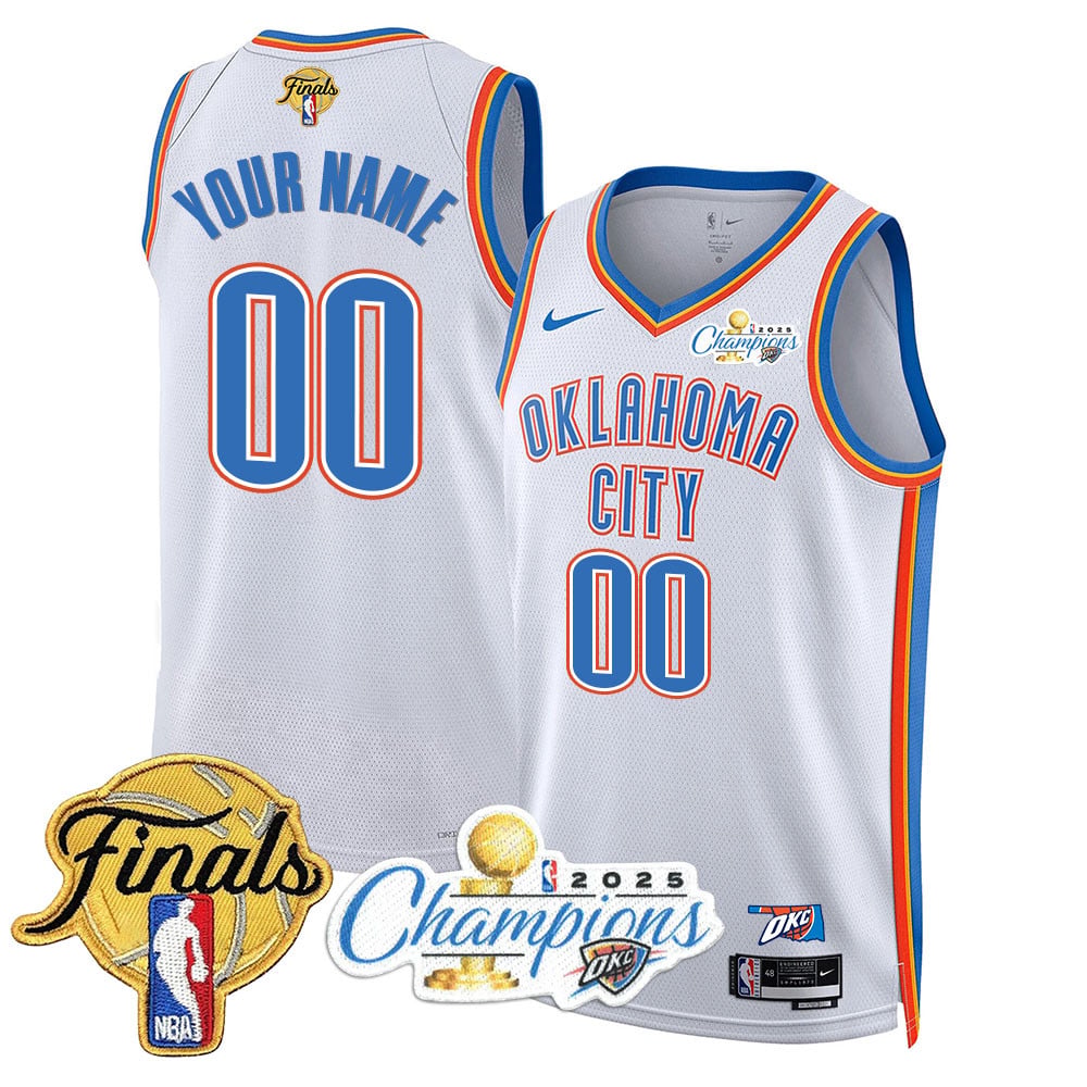 Custom Gender/Name Oklahoma City Thunder 2024-25 Champions Jersey - All Stitched