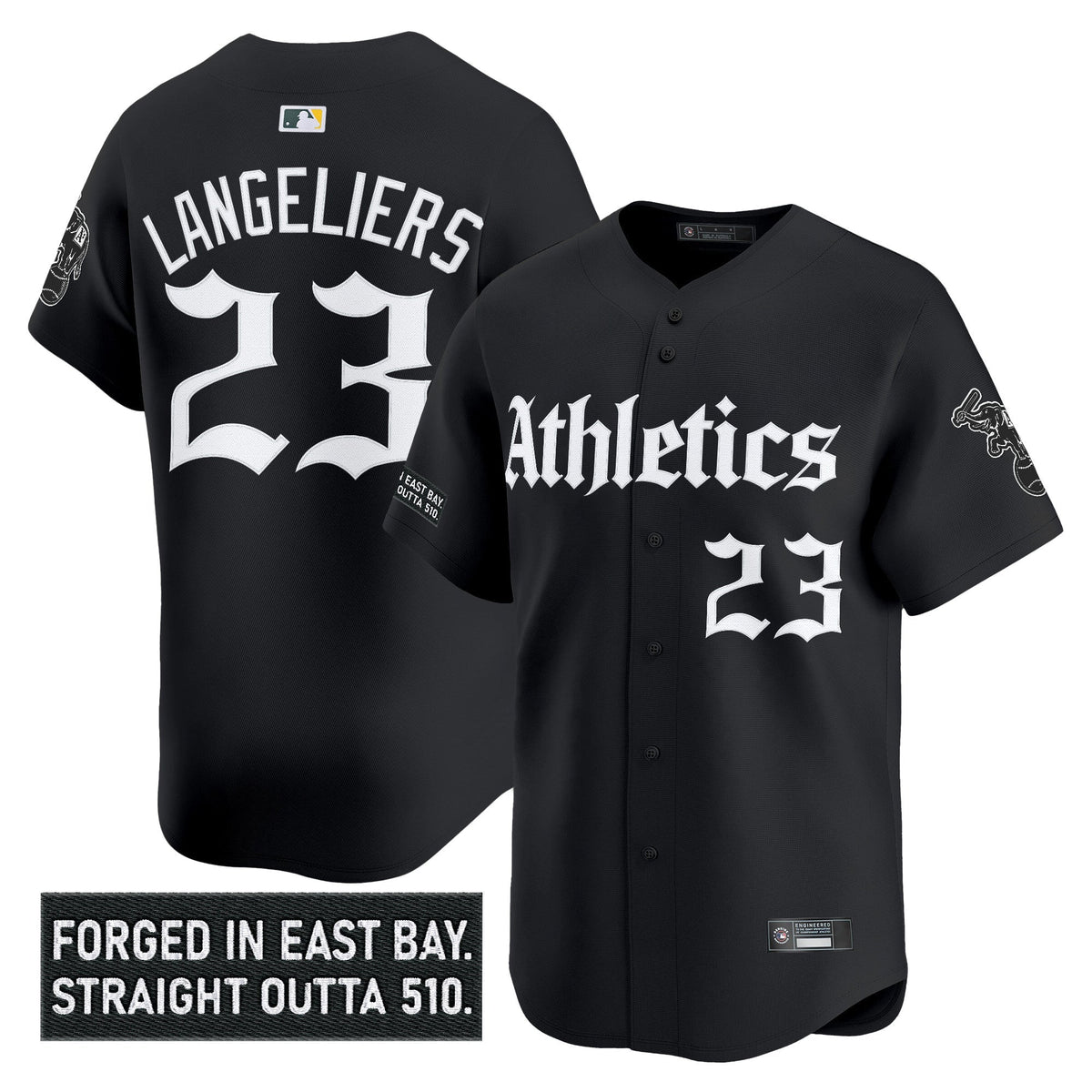 Men's Athletics 'Gothic East Bay Edition' Vapor Premier Limited Jersey - All Stitched