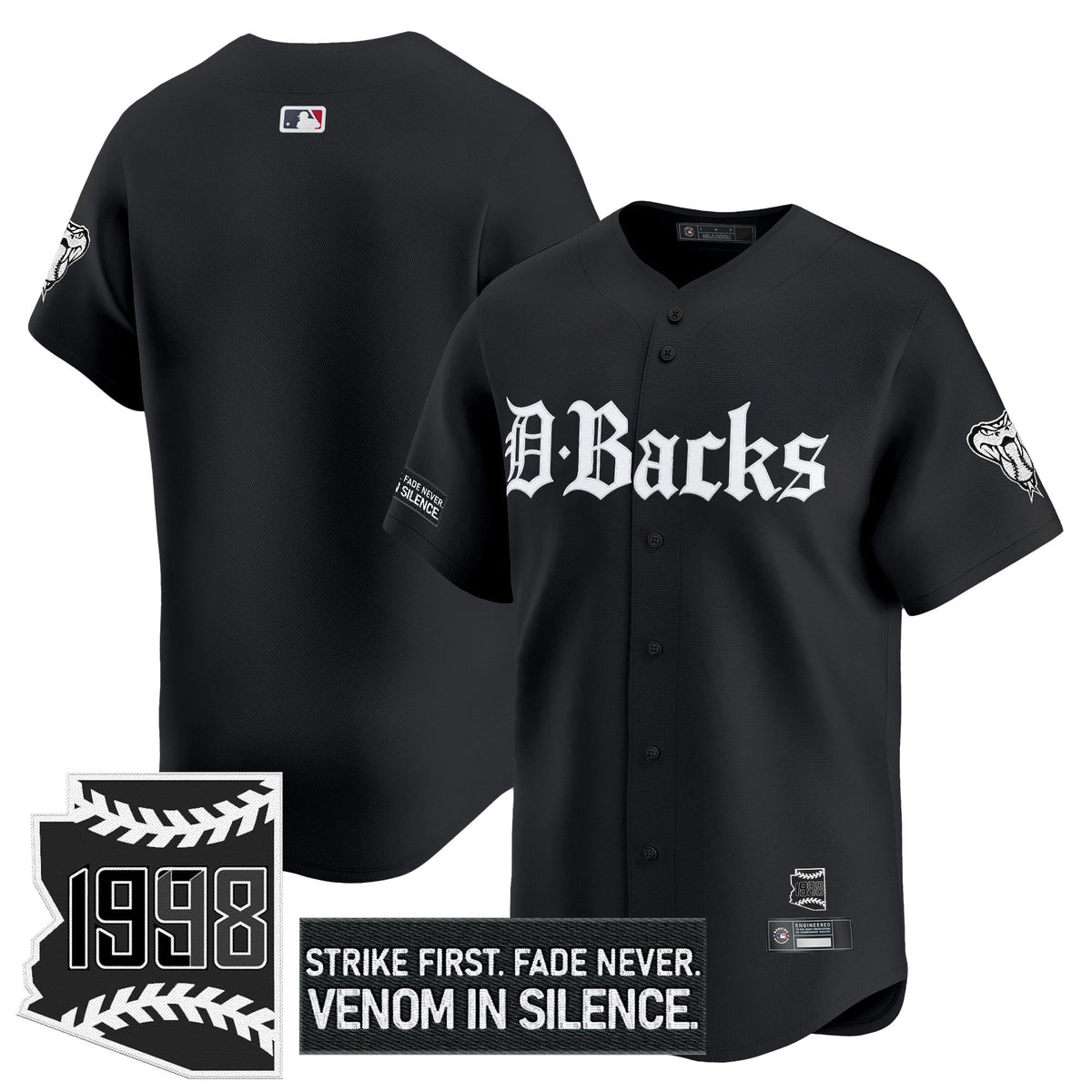 Men's Arizona Diamondbacks 'Gothic Desert Fang Edition' Vapor Premier Limited Jersey V2 - All Stitched