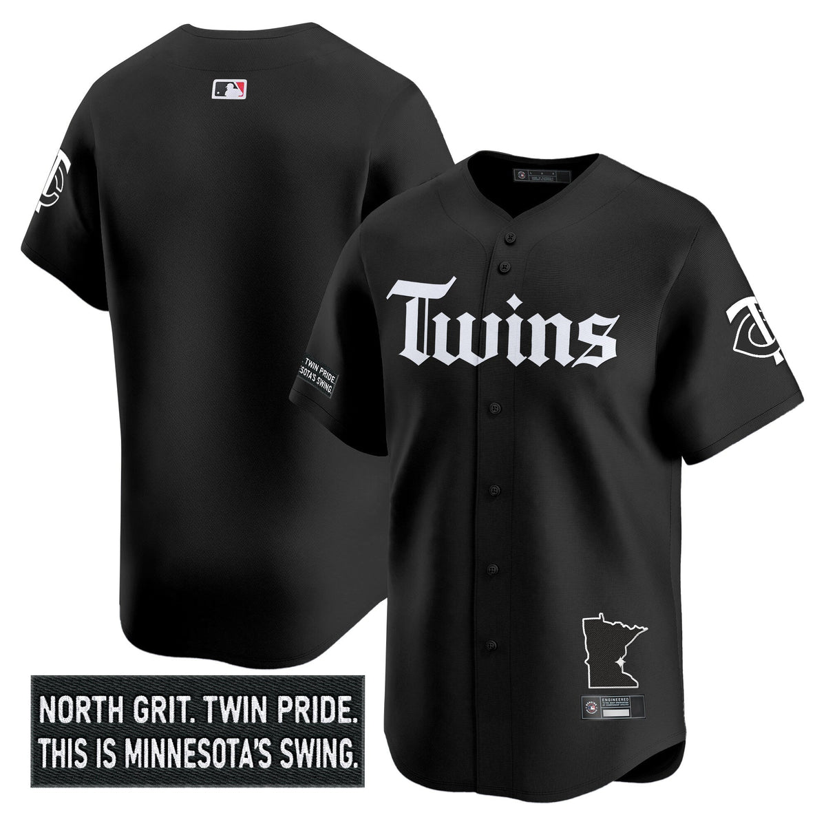 Men's Minnesota Twins 'Gothic North Edition' Vapor Premier Limited Jersey V2 - All Stitched