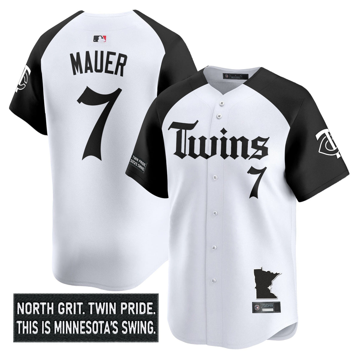 Men's Minnesota Twins 'Gothic North Edition' Vapor Premier Limited Jersey V2 - All Stitched
