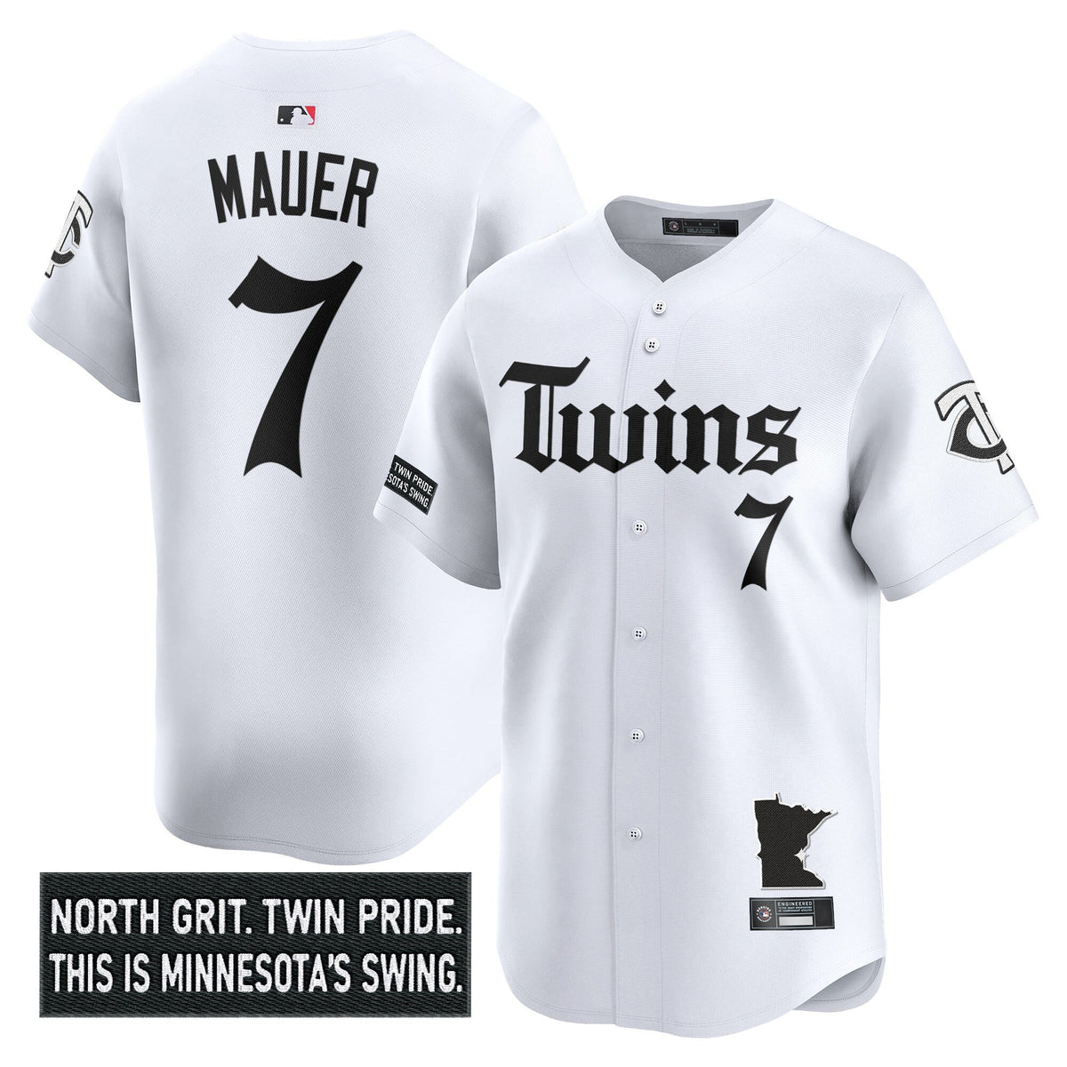 Men's Minnesota Twins 'Gothic North Edition' Vapor Premier Limited Jersey V2 - All Stitched