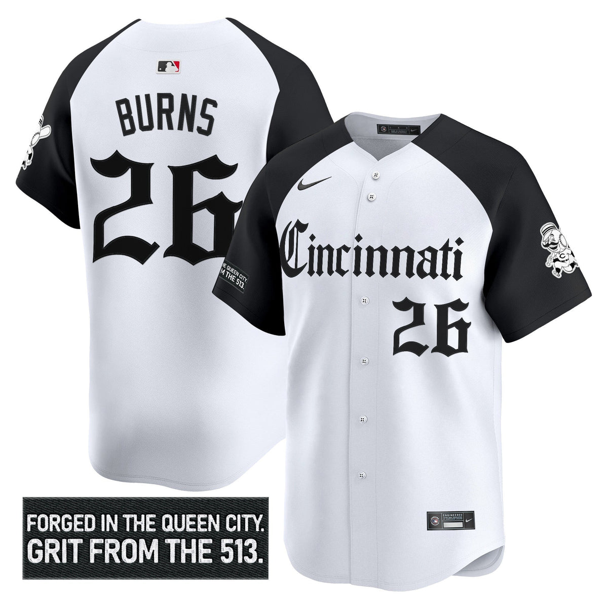 Men's Cincinnati Reds 'Gothic Queen City Edition' Vapor Premier Limited Jersey - All Stitched