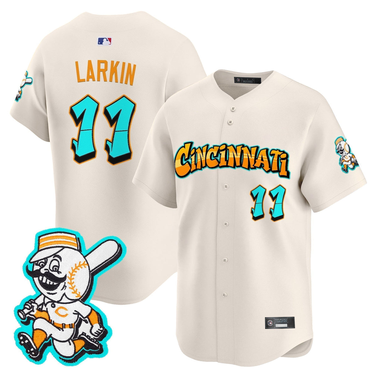 Men's Cincinnati Reds 'Graffiti Queen City Edition' Vapor Premier Limited Jersey - All Stitched