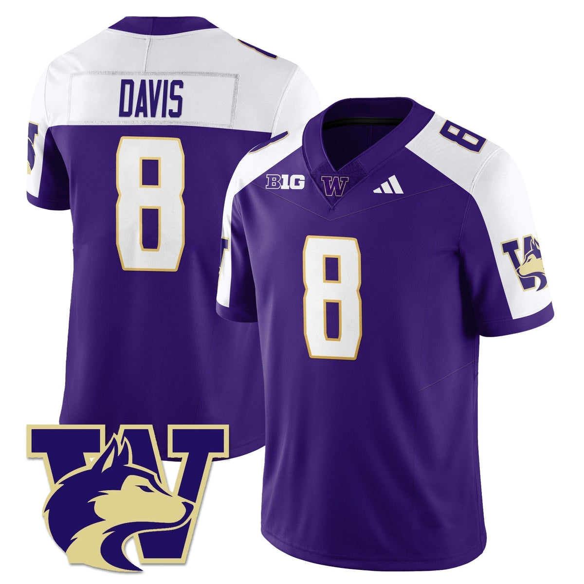 Men's Washington Husky Football 2025 Vapor Limited Jersey - All Stitched