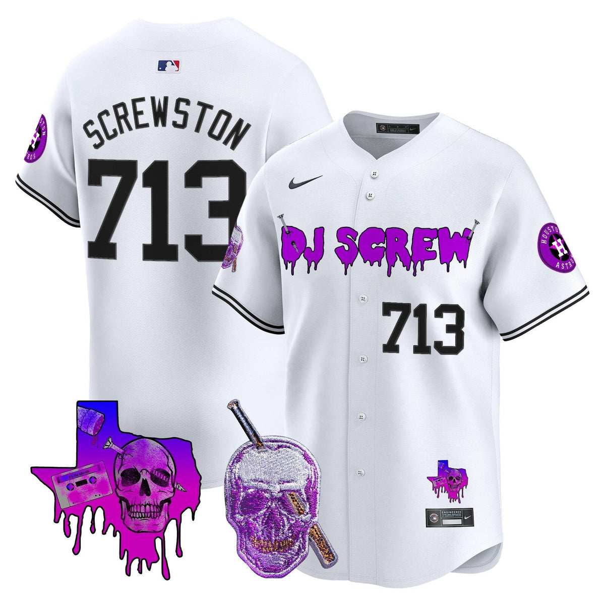 Men's Astros DJ Screw Vapor Premier Limited Jersey - All Stitched