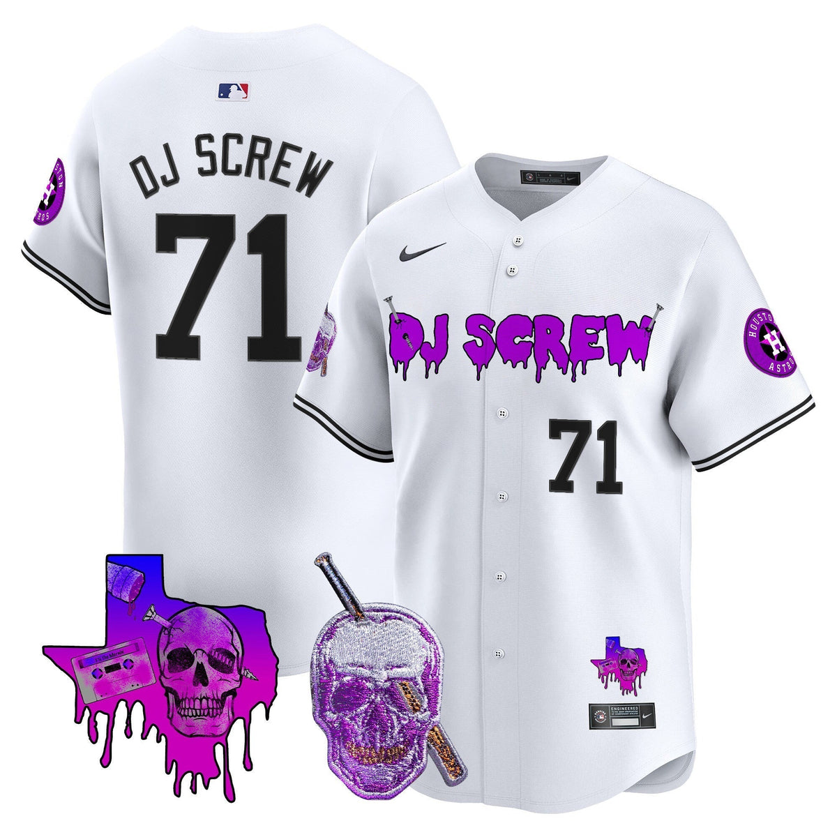 Men's Astros DJ Screw Vapor Premier Limited Jersey - All Stitched