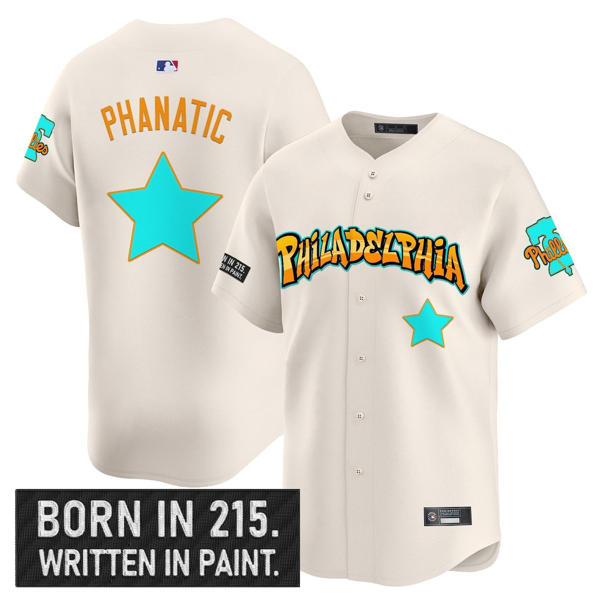 Men's Philadelphia Phillies 'Graffiti Broad Street Edition 'Vapor Premier Limited Jersey V2 - All Stitched
