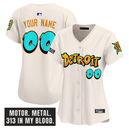Detroit Tigers 'Graffiti Motor City Edition' Vapor Premier Limited Custom Jersey - All Stitched