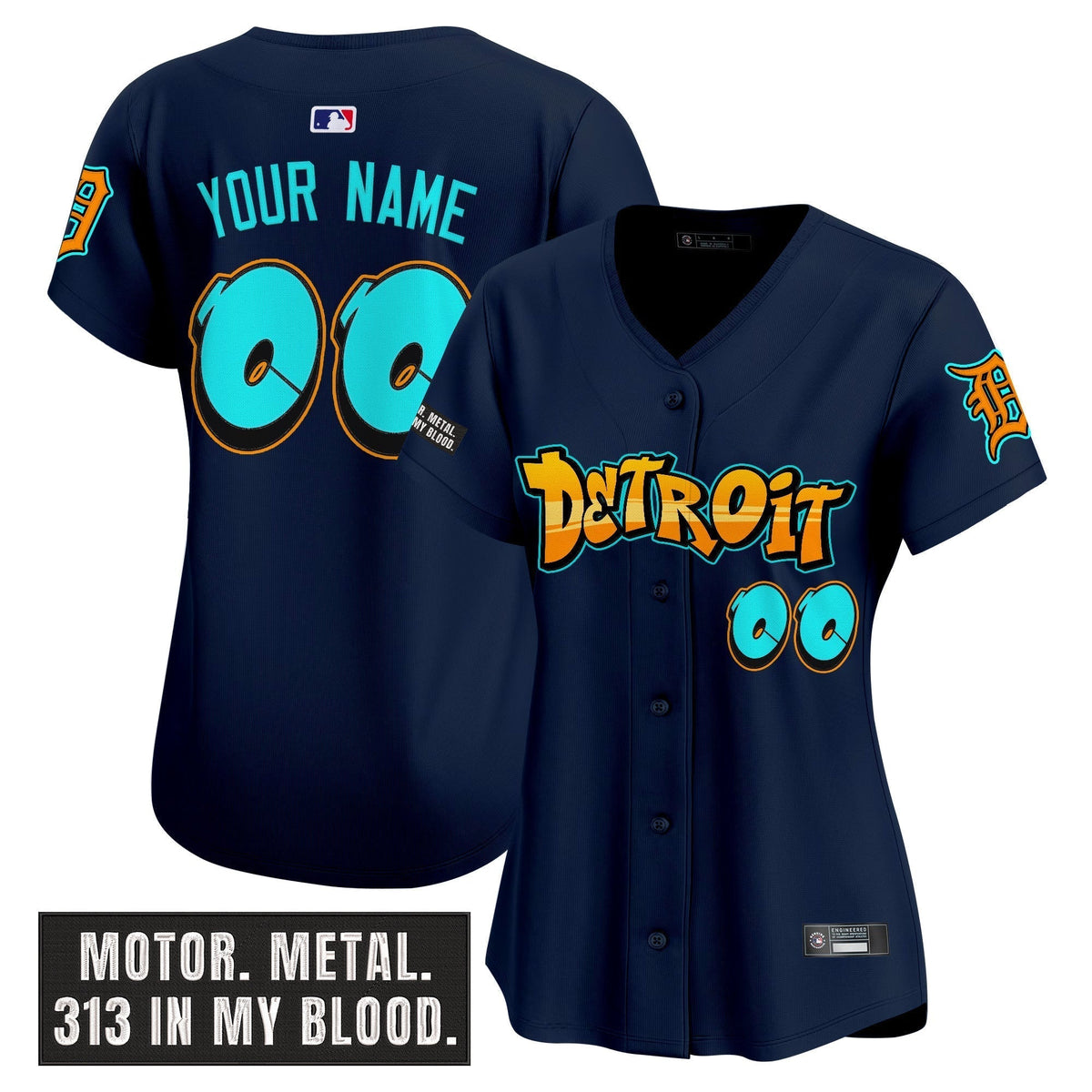 Detroit Tigers 'Graffiti Motor City Edition' Vapor Premier Limited Custom Jersey - All Stitched