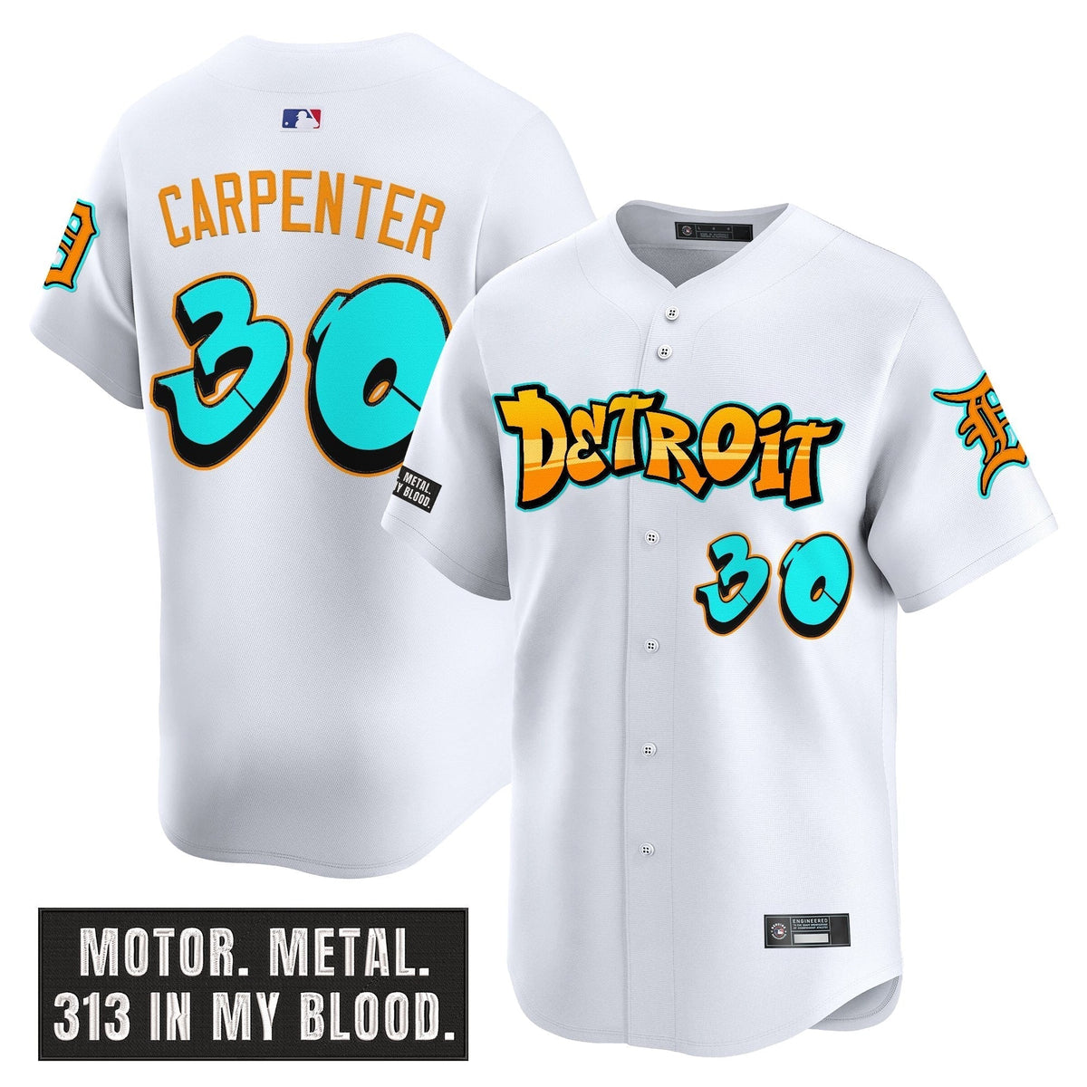 Men's Detroit Tigers 'Graffiti Motor City Edition' Vapor Premier Limited Jersey - All Stitched