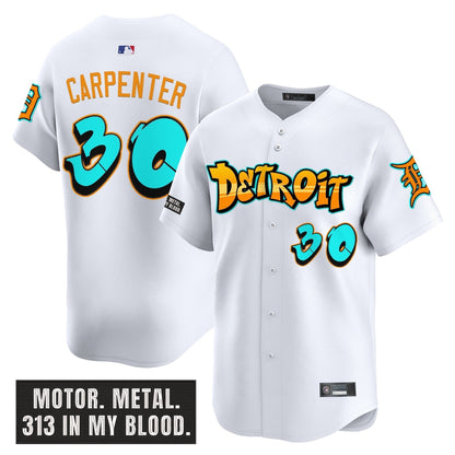 Men's Detroit Tigers 'Graffiti Motor City Edition' Vapor Premier Limited Jersey - All Stitched