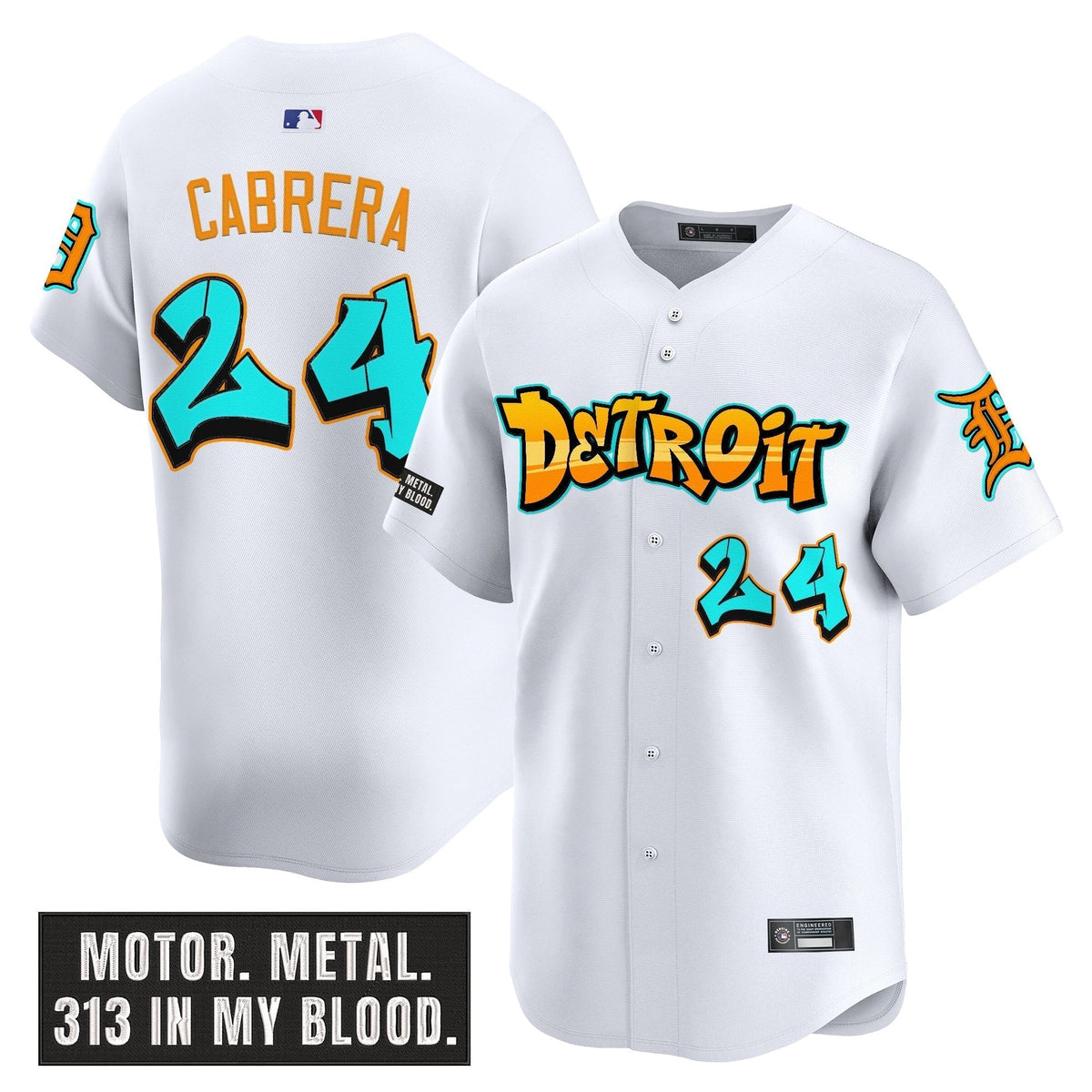 Men's Detroit Tigers 'Graffiti Motor City Edition' Vapor Premier Limited Jersey - All Stitched
