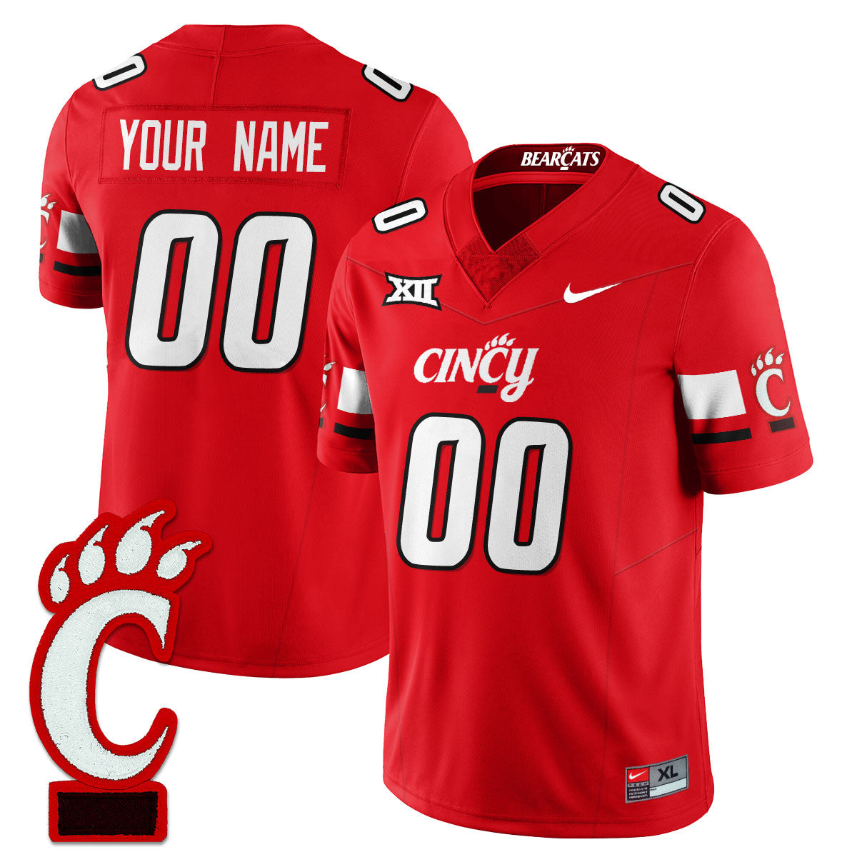 Custom Cincinnati Bearcats Football 2025 Uniform - All Stitched