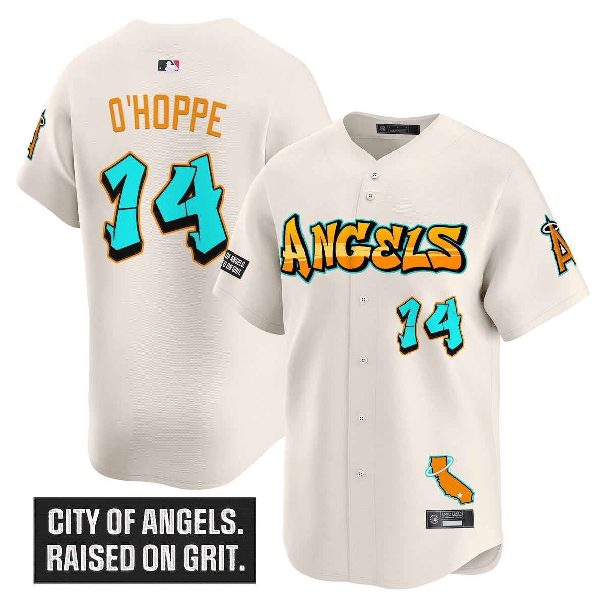 Men's Los Angeles Angels 'Graffiti Halo Drop Edition' Vapor Premier Limited Jersey - All Stitched