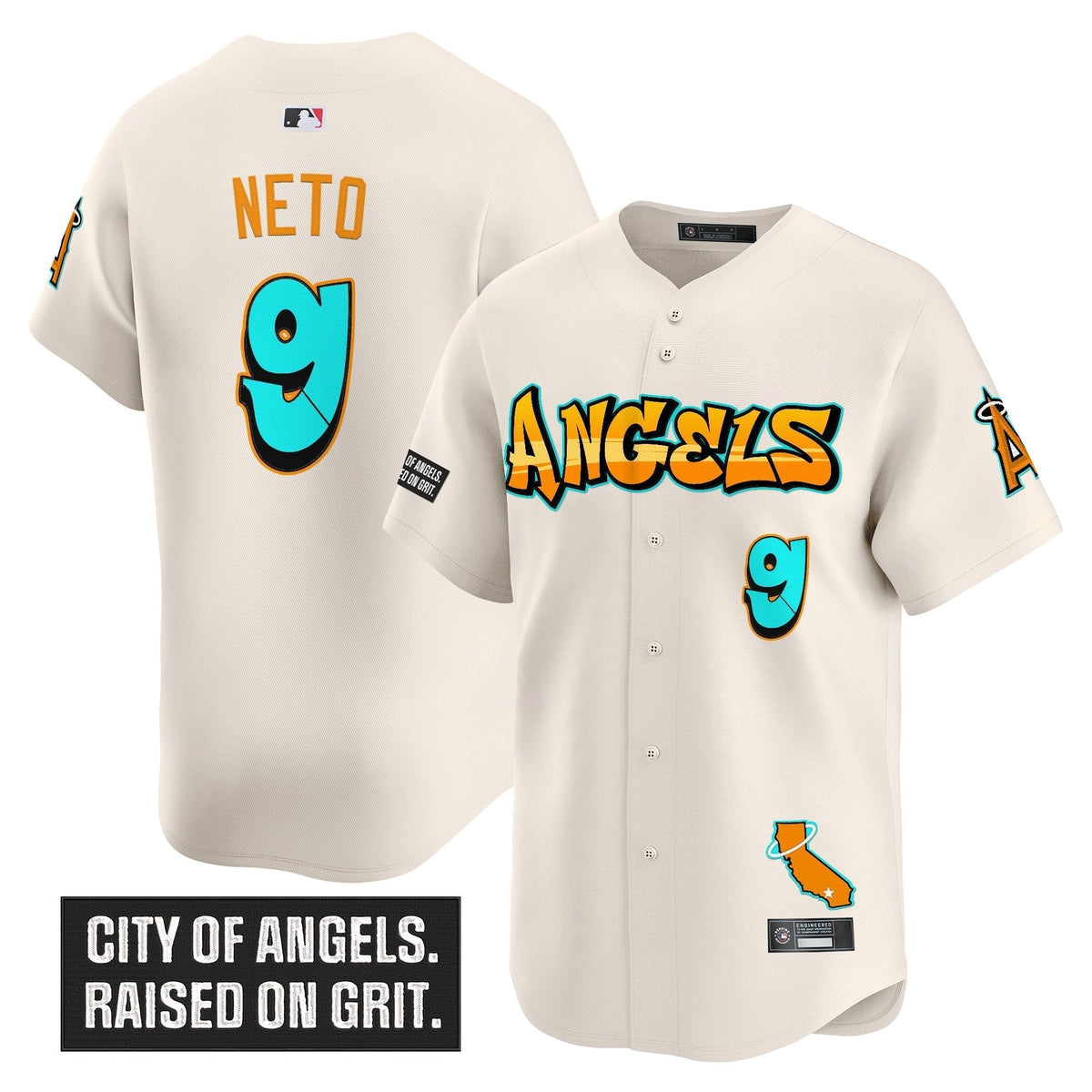 Men's Los Angeles Angels 'Graffiti Halo Drop Edition' Vapor Premier Limited Jersey - All Stitched