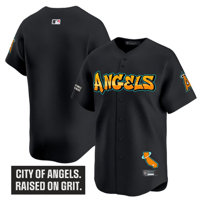 Men's Los Angeles Angels 'Graffiti Halo Drop Edition' Vapor Premier Limited Jersey - All Stitched
