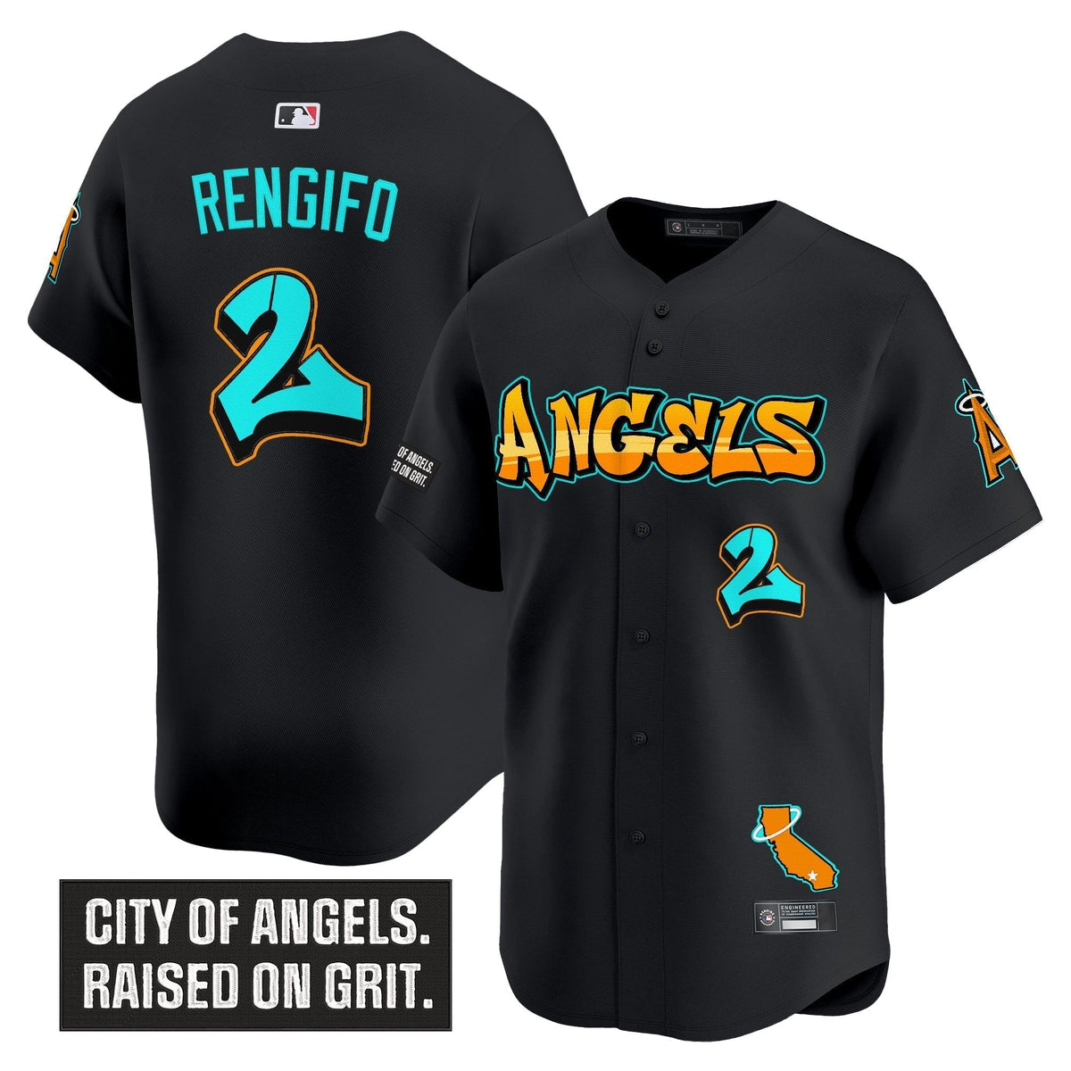 Men's Los Angeles Angels 'Graffiti Halo Drop Edition' Vapor Premier Limited Jersey - All Stitched