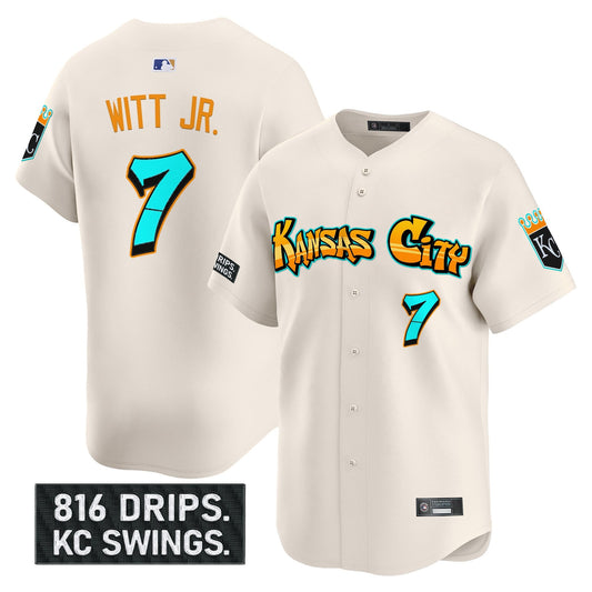 Men's Kansas City Royals 'Graffiti Crown Drop Edition' Vapor Premier Limited Jersey - All Stitched