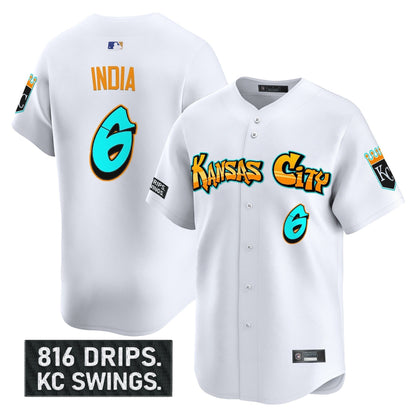 Men's Kansas City Royals 'Graffiti Crown Drop Edition' Vapor Premier Limited Jersey - All Stitched