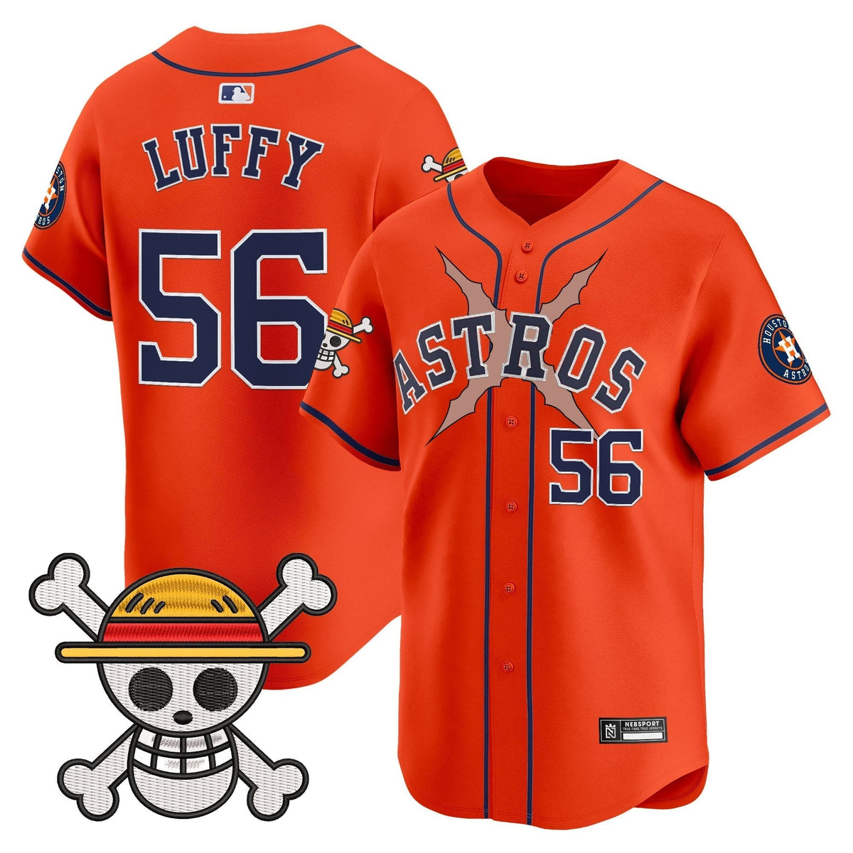 Men's Houston Astros x One Piece 2025 Vapor Premier Limited Jersey - All Stitched