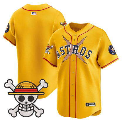 Men's Houston Astros x One Piece 2025 Vapor Premier Limited Jersey - All Stitched