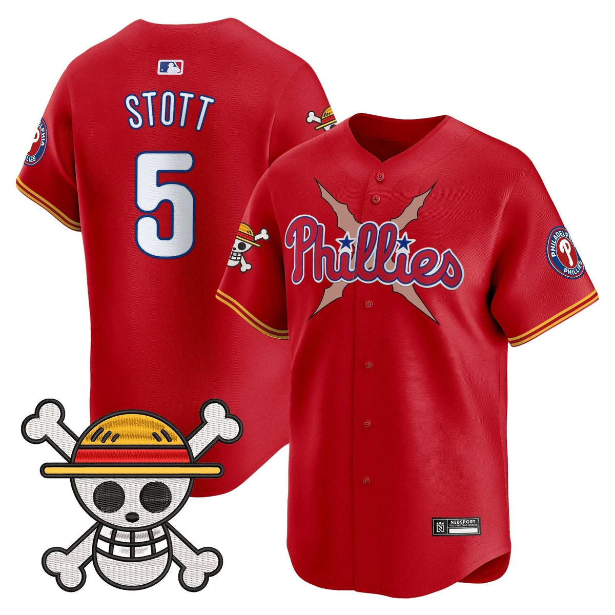 Men's Philadelphia Phillies x One Piece 2025 Vapor Premier Limited Jersey - All Stitched