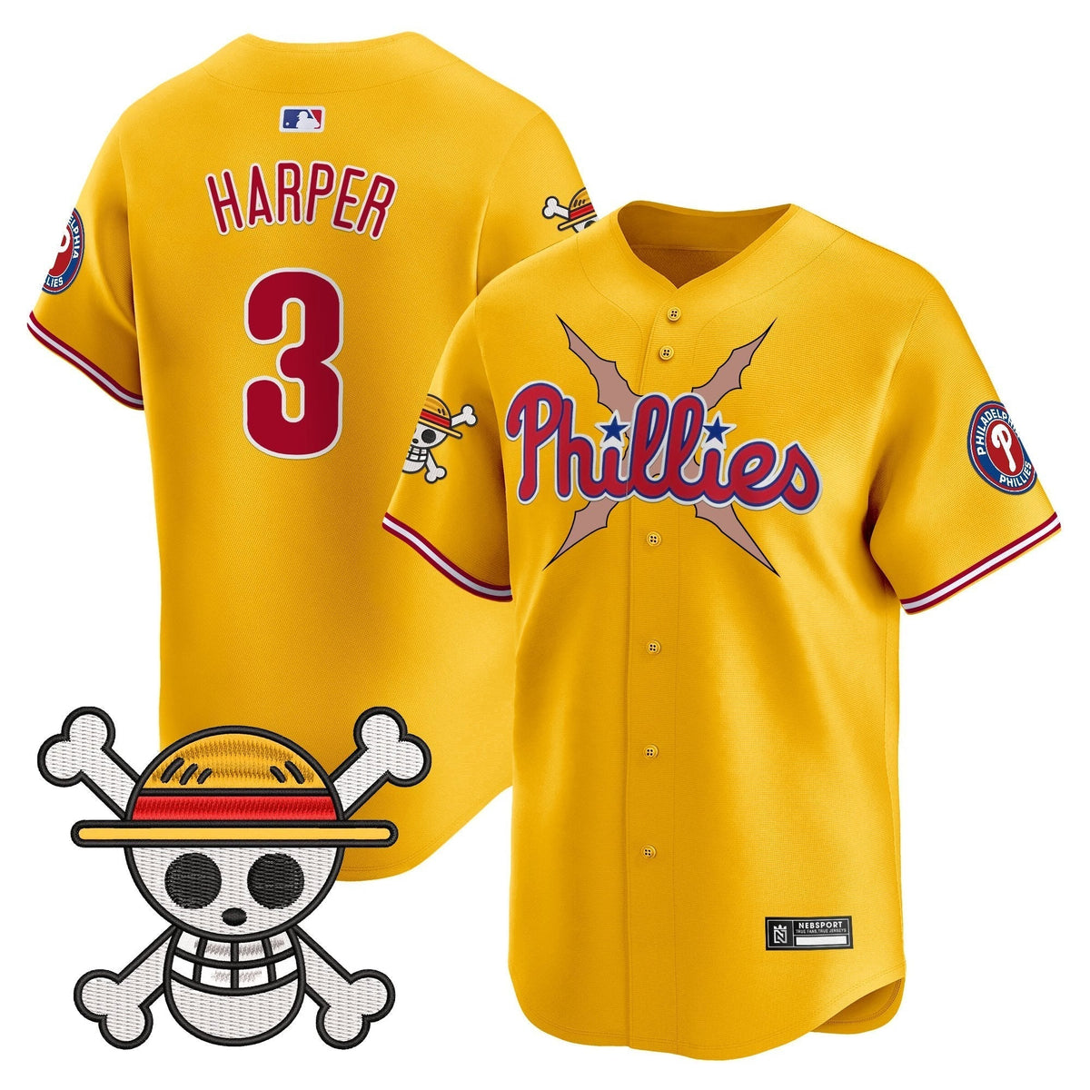 Men's Philadelphia Phillies x One Piece 2025 Vapor Premier Limited Jersey - All Stitched